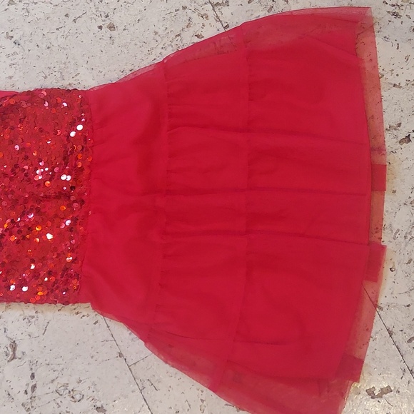 Wonder Nation Holiday Red Girls Dress Size 6/6X - Picture 3 of 7